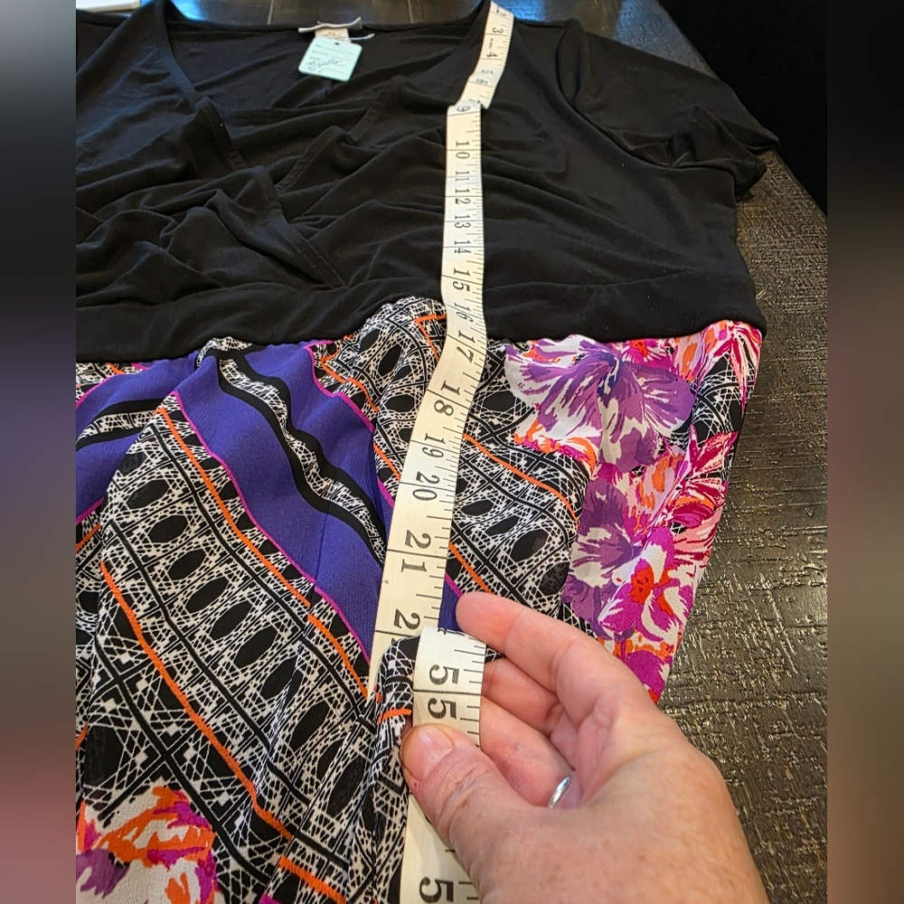 Catherines Black And Multi-Colored Patterned Maxi… - image 5